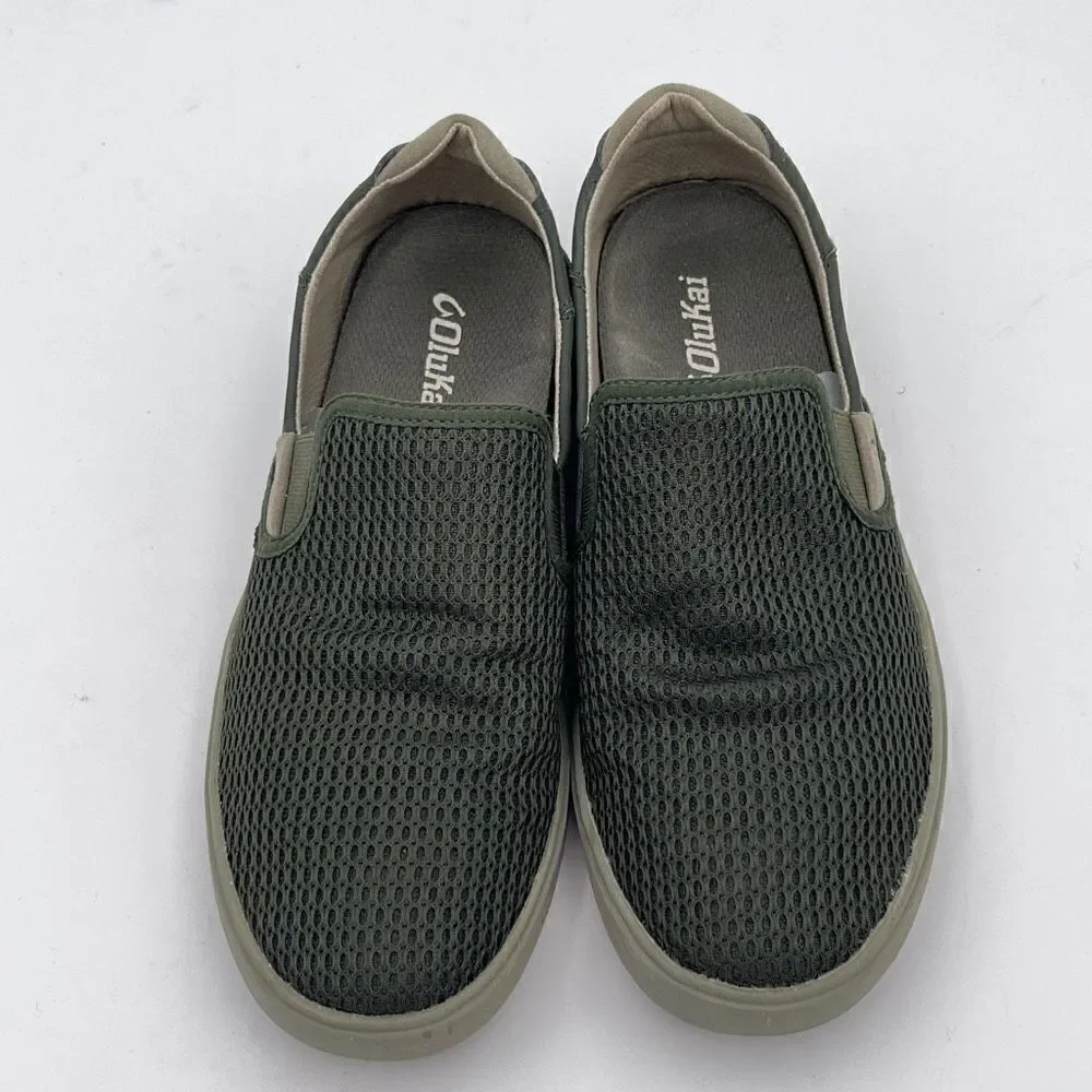 OLUKAI Laeahi Slip-On Shoes Sneakers NORI Nori Green Men’s 8